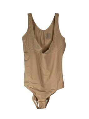 New Hanes Body Shaper Shapewear LG Firm Control UnderBust Torset Bodysuit Nude